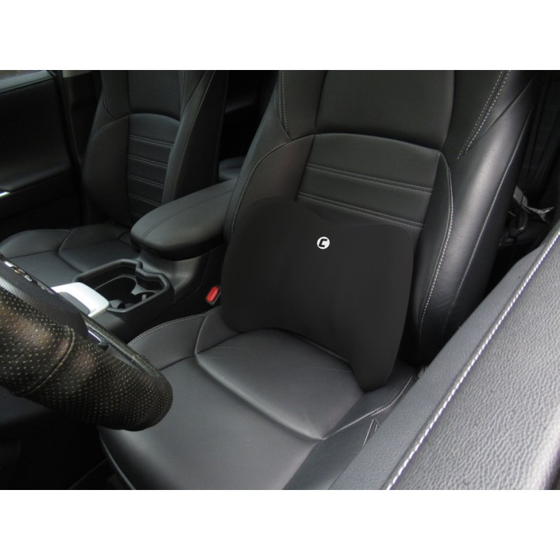 Cartrend Coussin lombaire, mousse à mémoire, noir